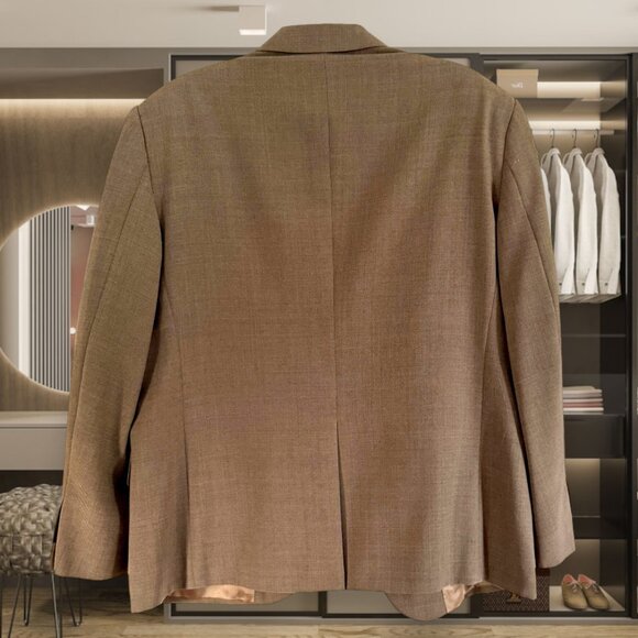 Croft Barrow Basics Men's Lt Taupe Notched Collar Dressy Suit Sport Coat Size 42 - Picture 2 of 4